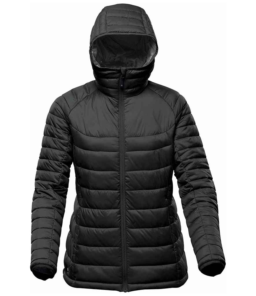 [AFP2W BK/GP XS] Stormtech Ladies Stavanger Thermal Padded Jacket (Black/Graphite Grey, XS)