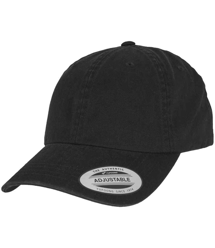 [F6245GW BLK ONE] Flexfit Low Profile Garment Washed Cap (Black)
