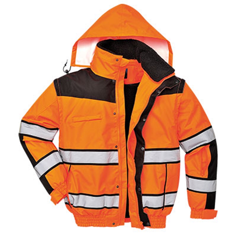 Portwest Hi-Vis Classic Bomber Jacket (Yellow/Black, S)