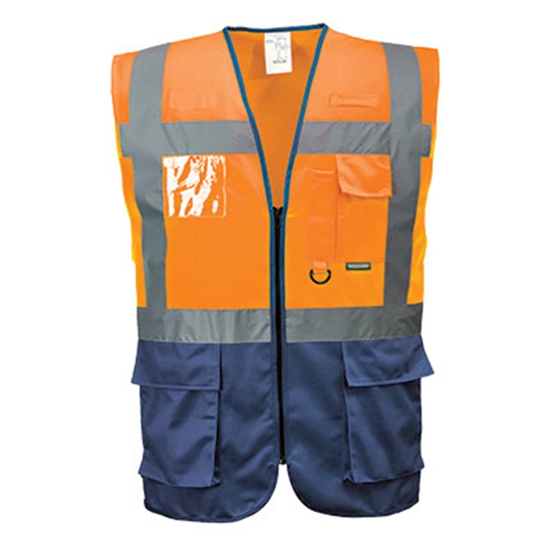 [C476YRBS] Portwest Warsaw Executive Vest (Yellow/Royal, S)