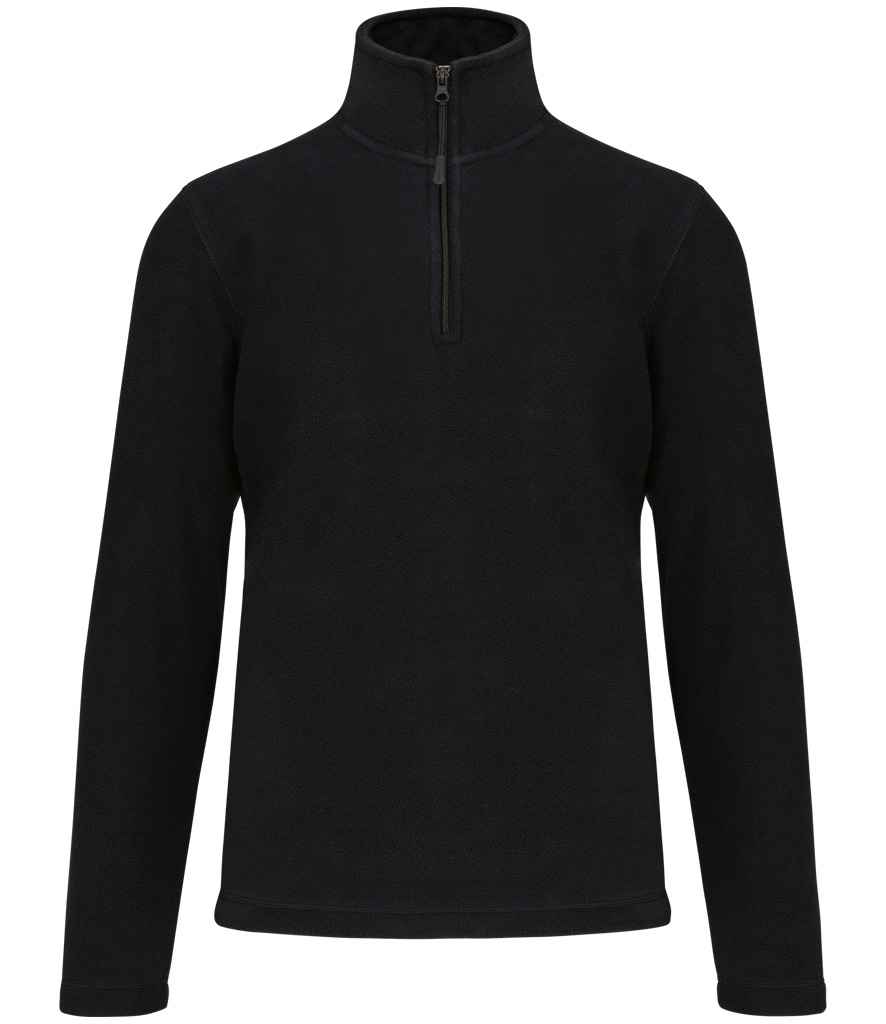 [KB912 DGY S] Kariban Enzo Zip Neck Micro Fleece (Dark Grey, S)