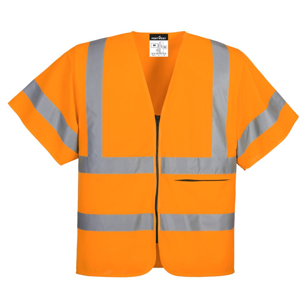 Hi-Vis Band and Brace Zip Vest S/S